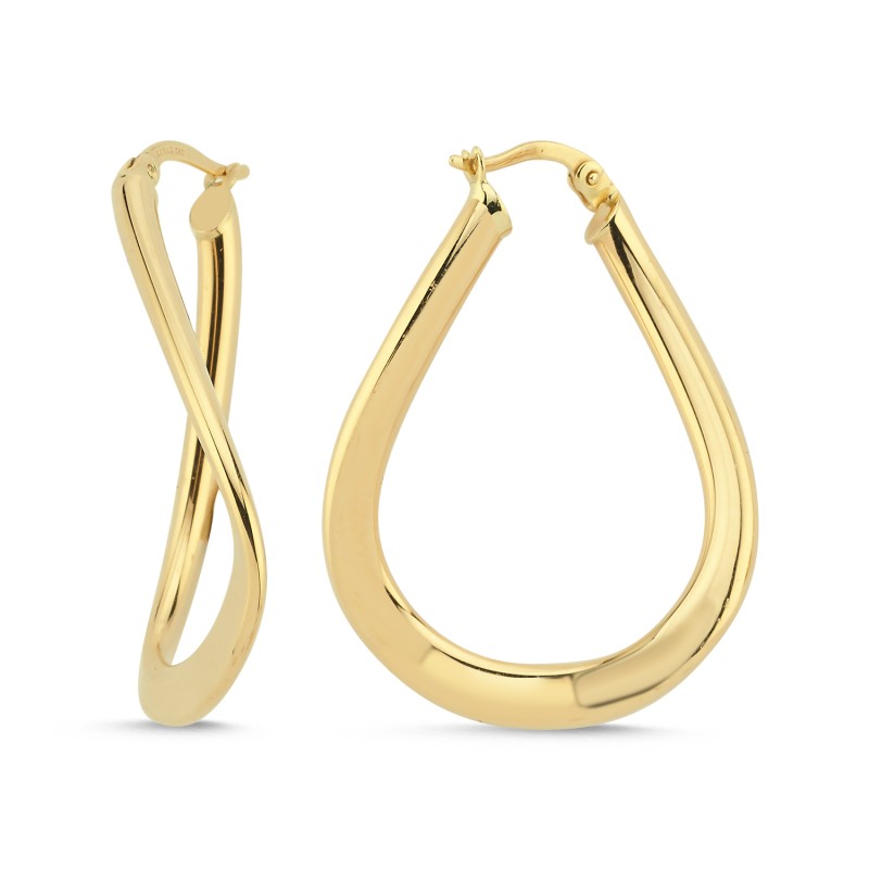 14 Karat Gold Creolen-Ohrring