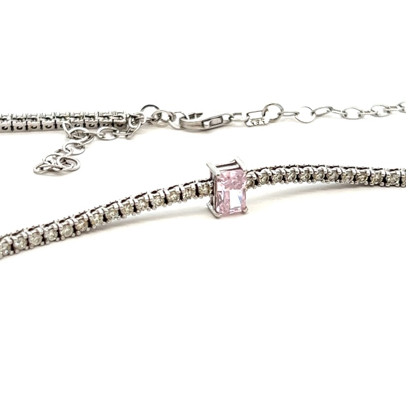 3.15 ct Diamond & Quartz Necklace