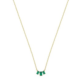 14 Karat Gold Gemstone Necklaces, emerald, onyx, garnet, aquamarine, blue topaz