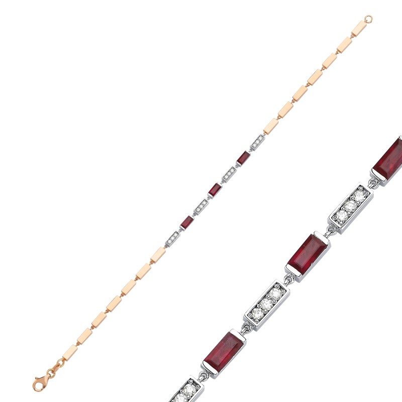 0.89 ct Diamond & Ruby Bracelet