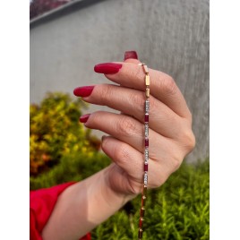 0.89 ct Diamond & Ruby Bracelet