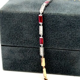 0.89 ct Diamond & Ruby Bracelet