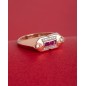0,41 ct Diamant & Rubin-Ring