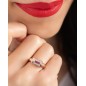 0,41 ct Diamant & Rubin-Ring