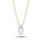 0,09 ct Diamant Buchstaben-Halskette