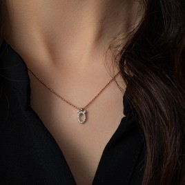 0,09 ct Diamant Buchstaben-Halskette