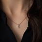 0,09 ct Diamant Buchstaben-Halskette
