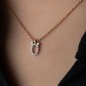 0,09 ct Pırlanta Harf Kolye