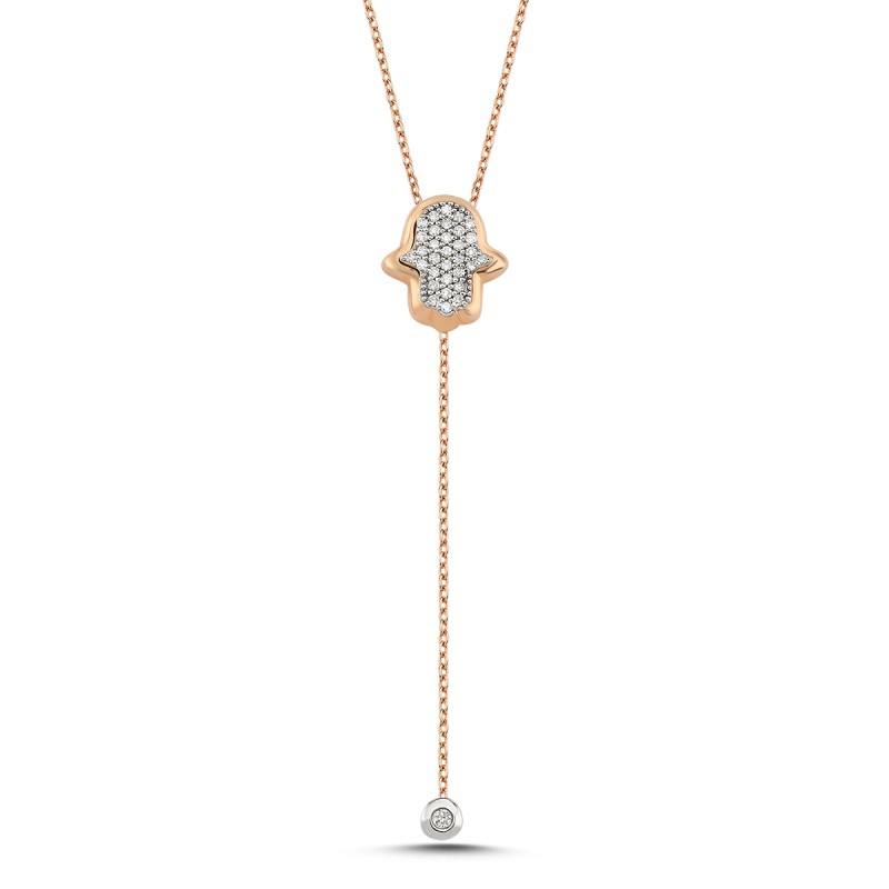 0,15 ct Pırlanta El Kolye