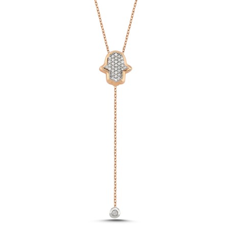 0,15 ct Pırlanta El Kolye