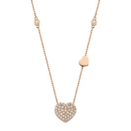 0,23 ct Pırlanta Kalp Kolye