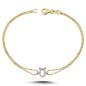 0,09 ct Diamant-Buchstabenarmband