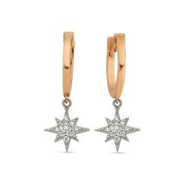 0.13 ct Diamond North Star Earrings