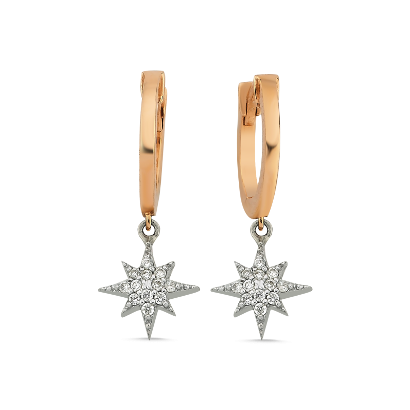 0,13 ct Diamant Polarstern Ohrringe