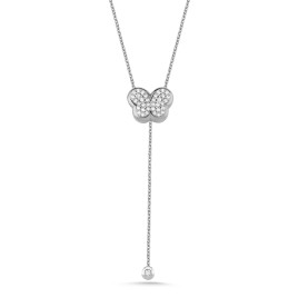 0,19 ct Diamant-Schmetterlings-Halskette