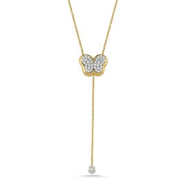 0.19 ct Diamond Butterfly Necklace