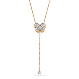 0.19 ct Diamond Butterfly Necklace