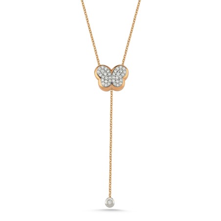 0.19 ct Diamond Butterfly Necklace