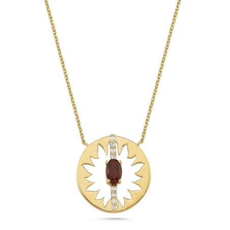 0.57 ct Diamond & Ruby Necklace