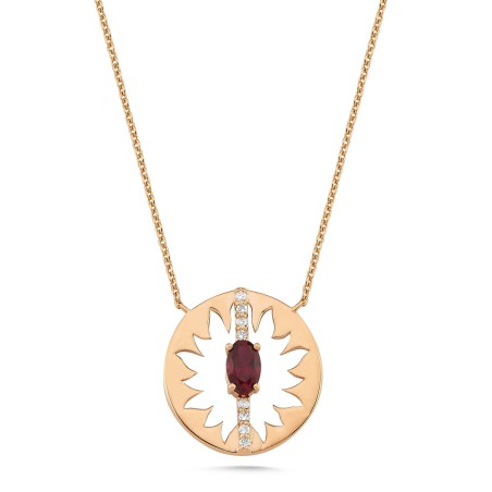 0.57 ct Diamond & Ruby Necklace