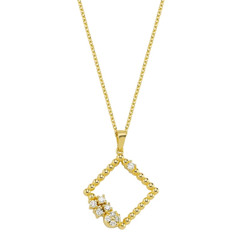 0.18 ct Solitär Diamant Halskette Solitaire Necklaces 5P1482
