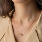 0,34 ct Pırlanta & Safir Kolye