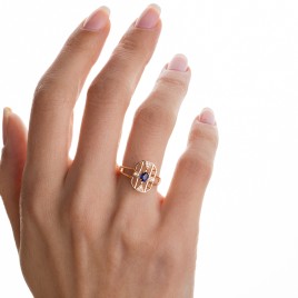 14 Karat Gold Men's Wedding Ring Diagen Diamond - 2