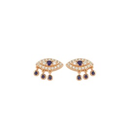 0.55 ct Diamond & Sapphire Earrings