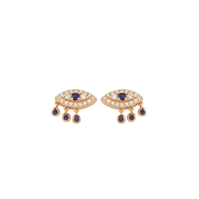 0.55 ct Diamond & Sapphire Earrings