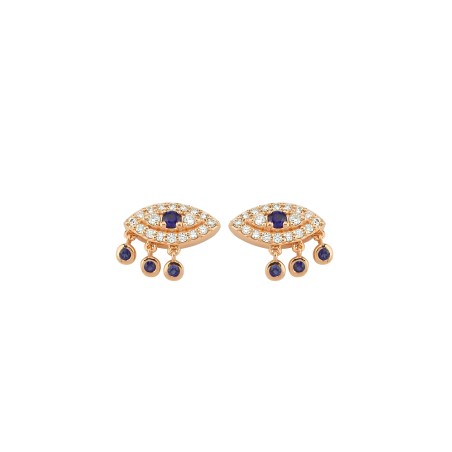 0.55 ct Diamond & Sapphire Earrings
